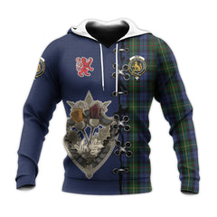 Gow Hunting Tartan Hoodie - Lion Rampant And Celtic Thistle Style