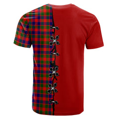 Gow Modern Tartan T-shirt - Lion Rampant And Celtic Thistle Style