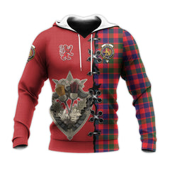 Gow Modern Tartan Hoodie - Lion Rampant And Celtic Thistle Style