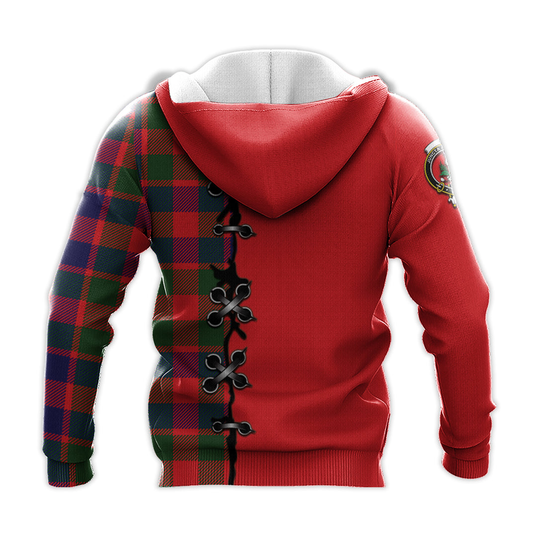 Gow of Skeoch Tartan Hoodie - Lion Rampant And Celtic Thistle Style