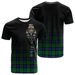 Graham Of Menteith Modern Tartan Crest T-shirt - Alba Celtic Style