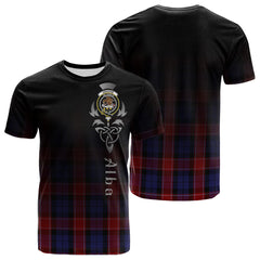 Graham Of Menteith Red Tartan Crest T-shirt - Alba Celtic Style