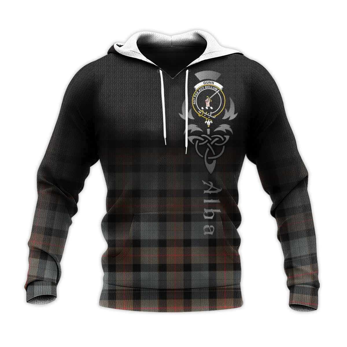 Gunn Weathered Tartan Hoodie - Alba Celtic Style