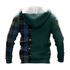 Guthrie Tartan Hoodie - Lion Rampant And Celtic Thistle Style