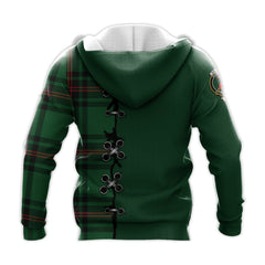 Halkerston Tartan Hoodie - Lion Rampant And Celtic Thistle Style