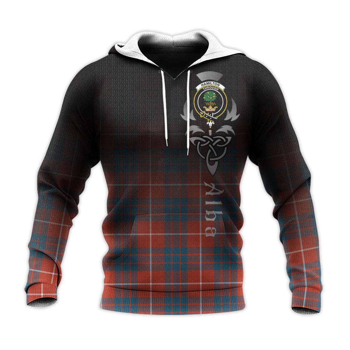 Hamilton Ancient Tartan Hoodie - Alba Celtic Style