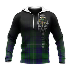 Hamilton Green Hunting Tartan Hoodie - Alba Celtic Style