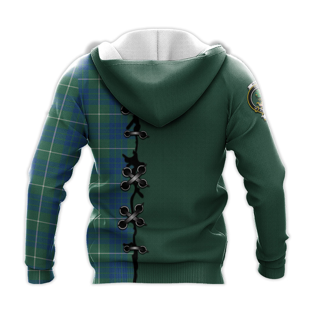 Hamilton Hunting Ancient Tartan Hoodie - Lion Rampant And Celtic Thistle Style