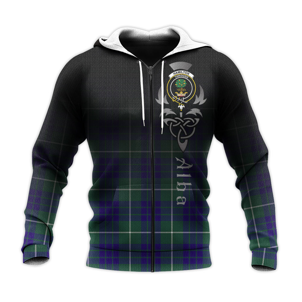 Hamilton Hunting Modern Tartan Hoodie - Alba Celtic Style