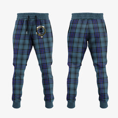 Hannay Blue Tartan Crest Jogger Sweatpants