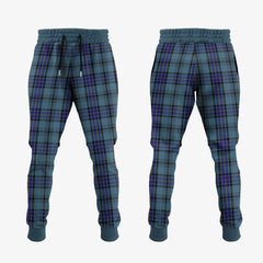 Hannay Blue Tartan Crest Jogger Sweatpants