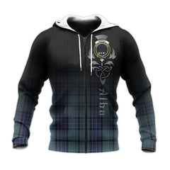 Hannay Blue Tartan Hoodie - Alba Celtic Style