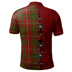 Hay Tartan Polo Shirt - Lion Rampant And Celtic Thistle Style