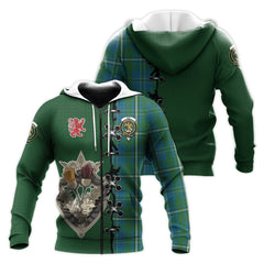 Hay Hunting Tartan Hoodie - Lion Rampant And Celtic Thistle Style