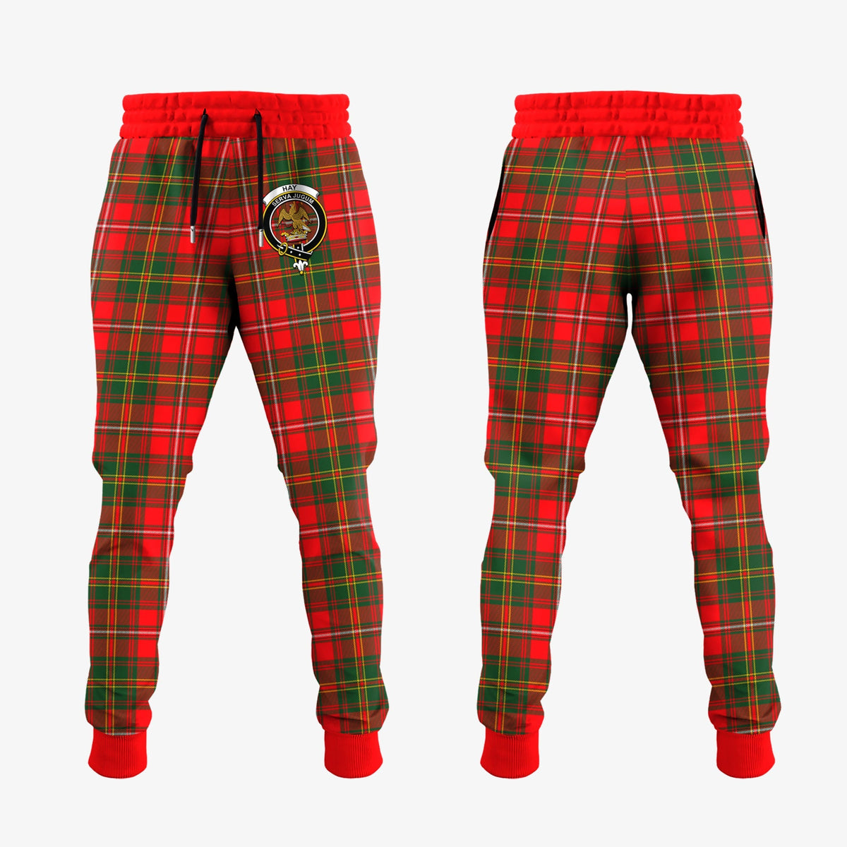 Hay Modern Tartan Crest Jogger Sweatpants