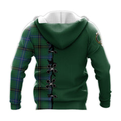 Henderson Ancient Tartan Hoodie - Lion Rampant And Celtic Thistle Style