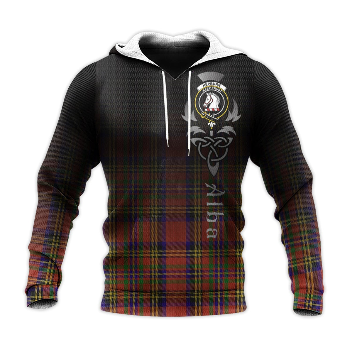 Hepburn Tartan Hoodie - Alba Celtic Style