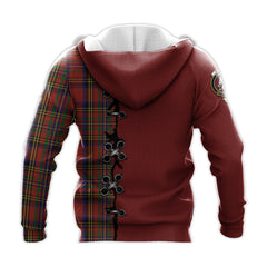 Hepburn Tartan Hoodie - Lion Rampant And Celtic Thistle Style