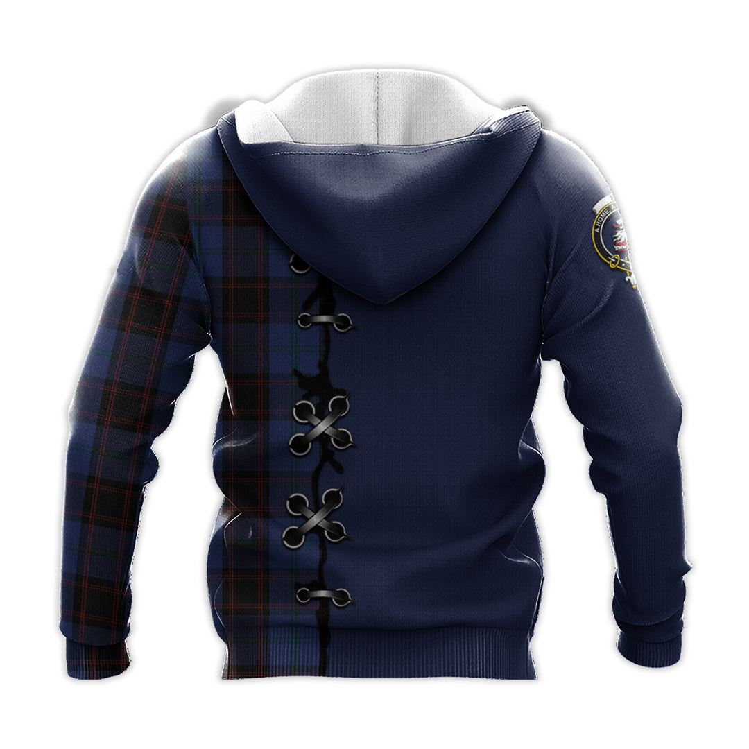 Home (Hume) Tartan Hoodie - Lion Rampant And Celtic Thistle Style