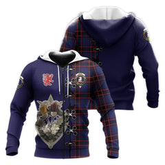 Home Modern Tartan Hoodie - Lion Rampant And Celtic Thistle Style