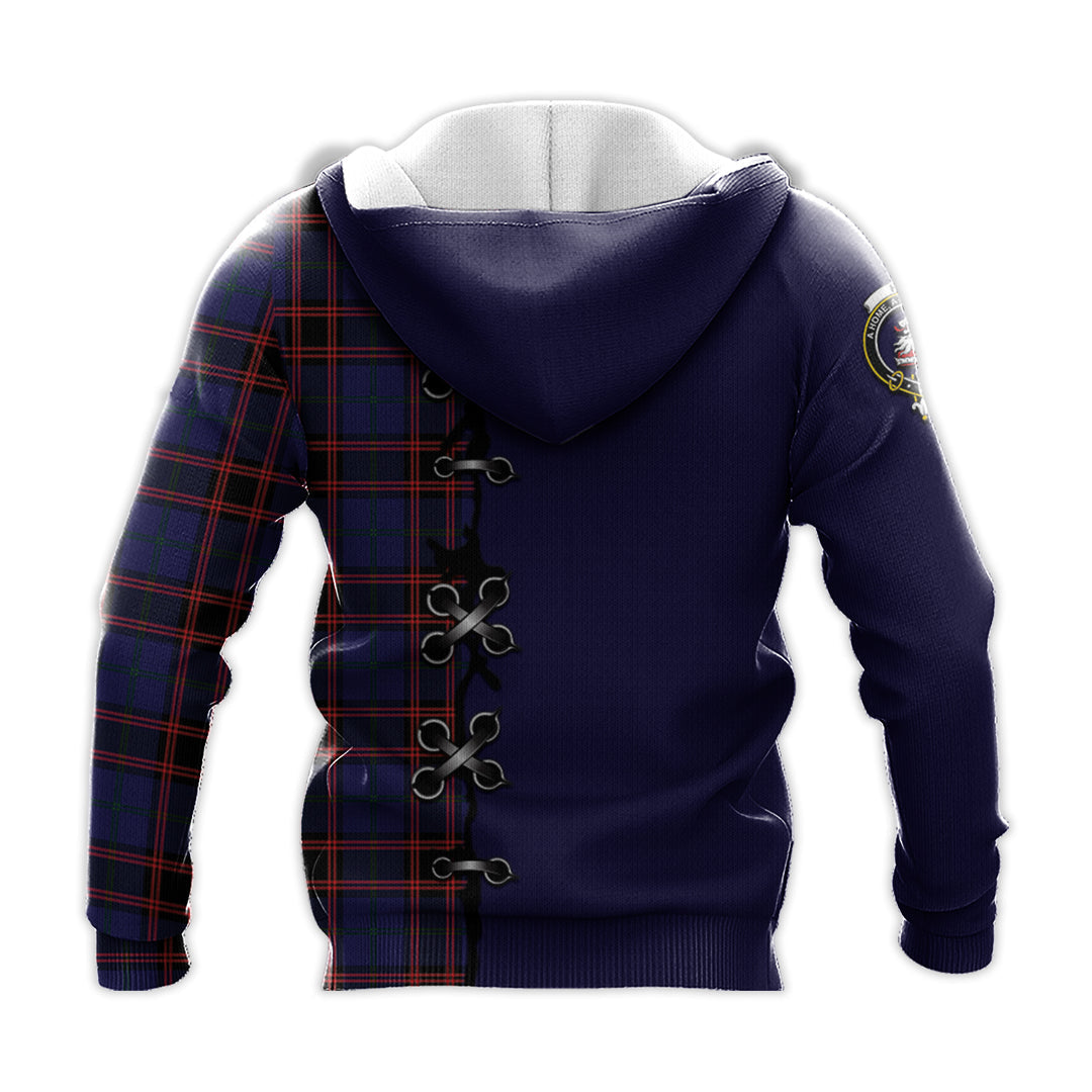 Home Modern Tartan Hoodie - Lion Rampant And Celtic Thistle Style