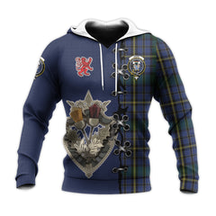 Hope Clan Originaux Tartan Hoodie - Lion Rampant And Celtic Thistle Style