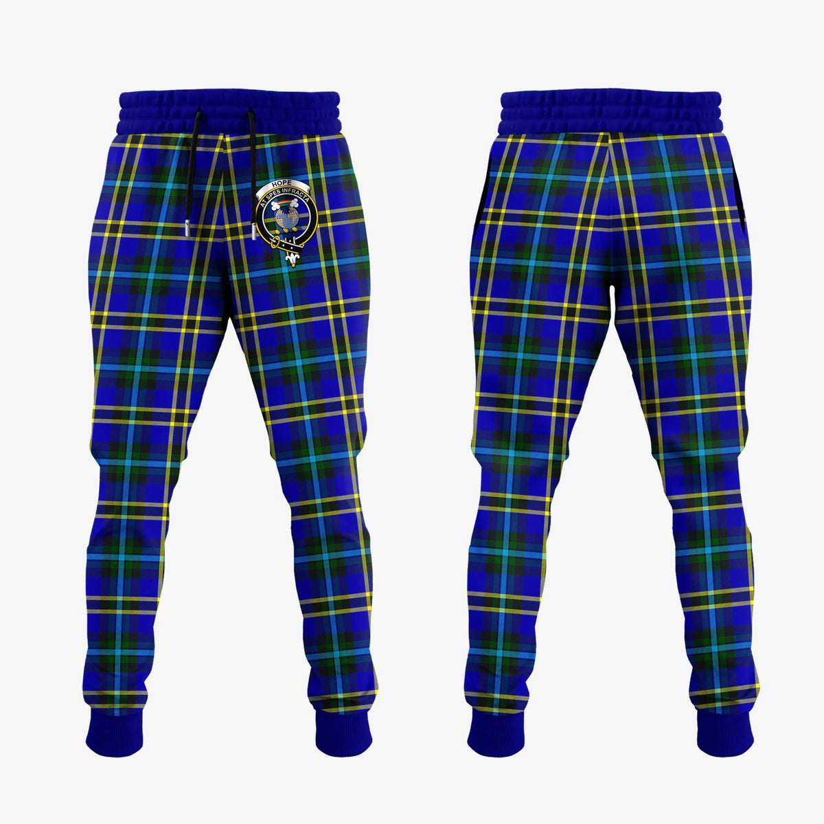 Hope Modern Tartan Crest Jogger Sweatpants