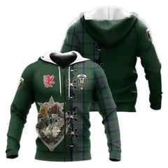 Hope Vere Tartan Hoodie - Lion Rampant And Celtic Thistle Style