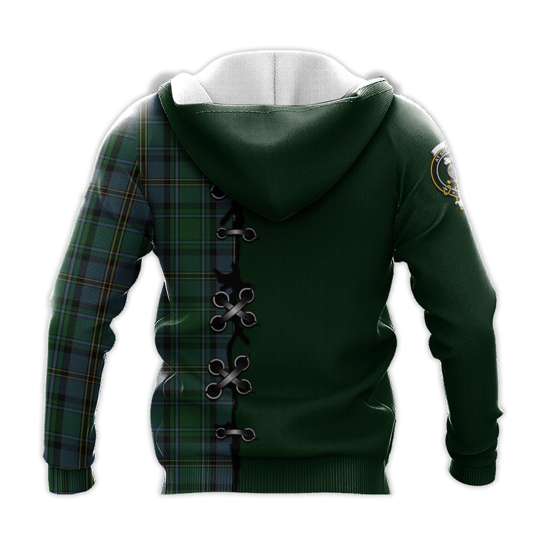 Hope Vere Tartan Hoodie - Lion Rampant And Celtic Thistle Style