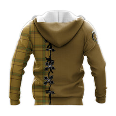 Houston Tartan Hoodie - Lion Rampant And Celtic Thistle Style