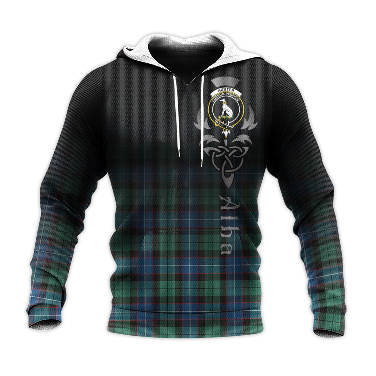 Hunter Ancient Tartan Hoodie - Alba Celtic Style