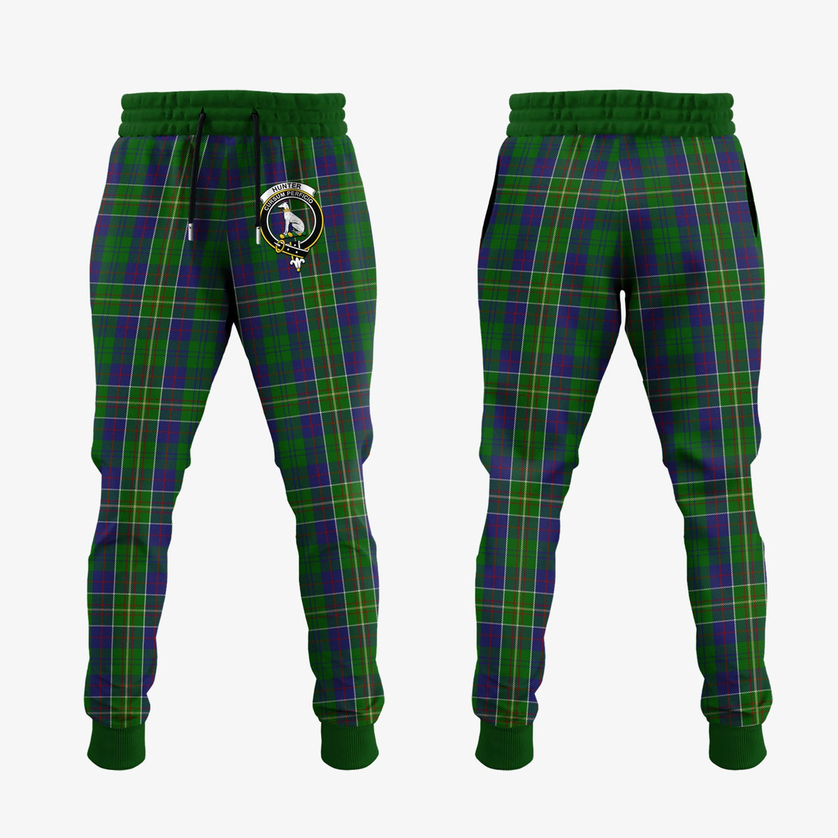 Hunter Of Hunterston Tartan Crest Jogger Sweatpants