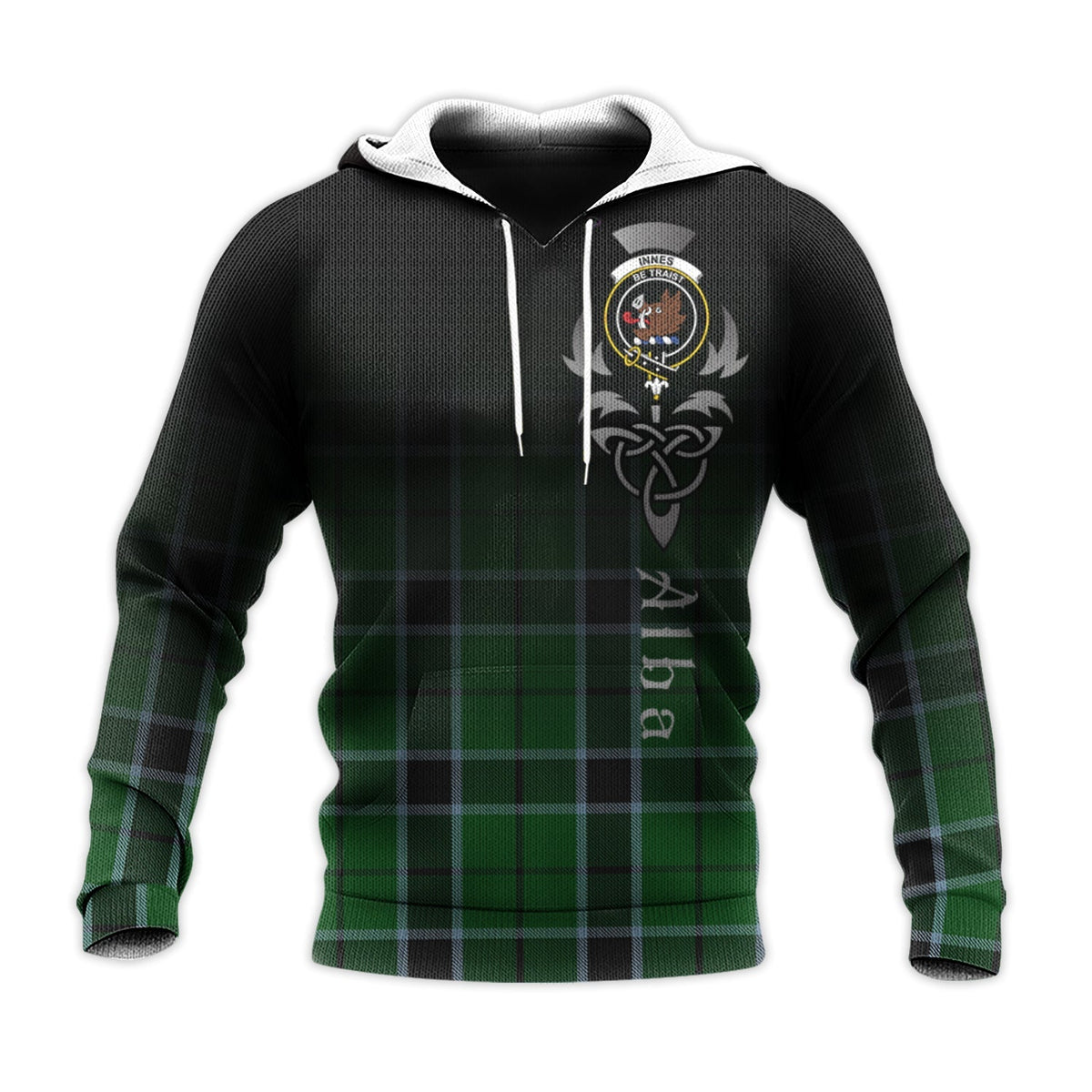 Innes Hunting Tartan Hoodie - Alba Celtic Style