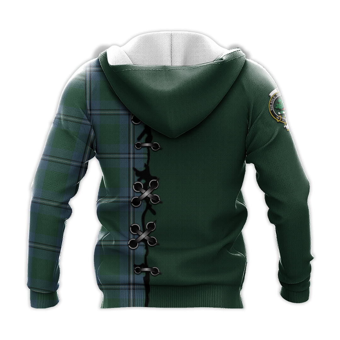 Irvine of Drum Tartan Hoodie - Lion Rampant And Celtic Thistle Style