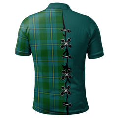 Irving of Bonshaw Tartan Polo Shirt - Lion Rampant And Celtic Thistle Style