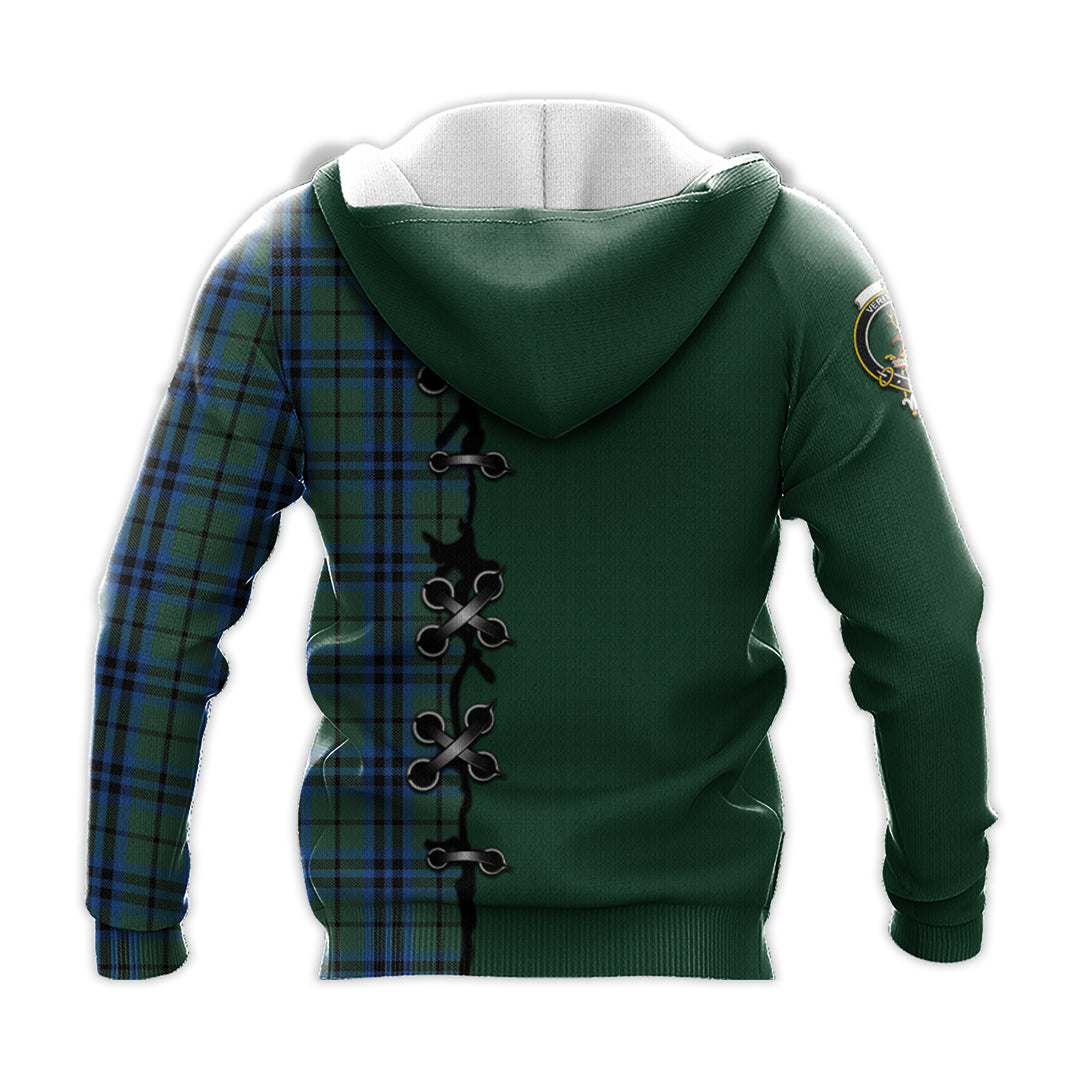 Keith Tartan Hoodie - Lion Rampant And Celtic Thistle Style