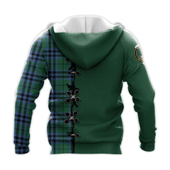 Keith Ancient Tartan Hoodie - Lion Rampant And Celtic Thistle Style