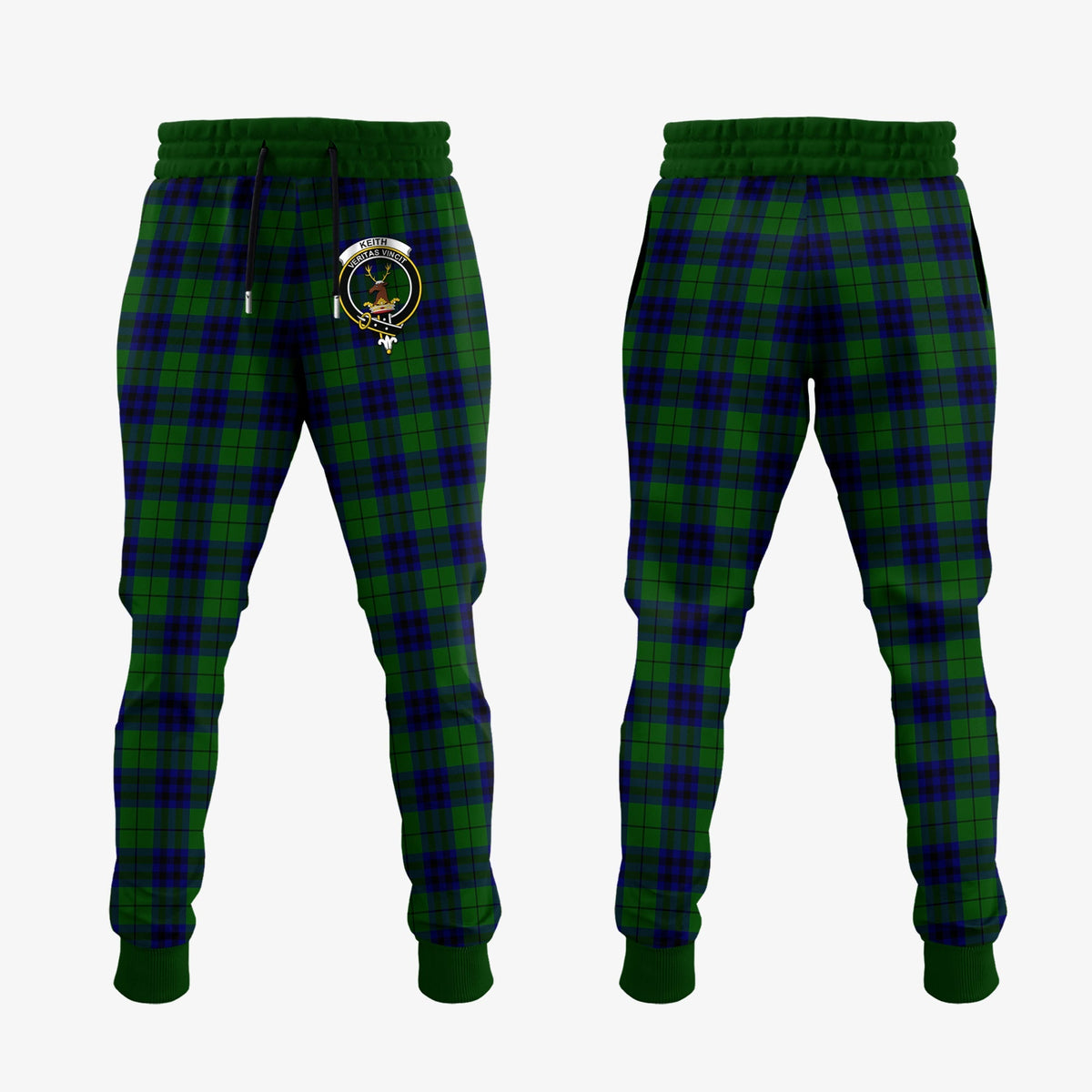 Keith Modern Tartan Crest Jogger Sweatpants