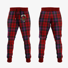 Kelly Of Sleat Red Tartan Crest Jogger Sweatpants