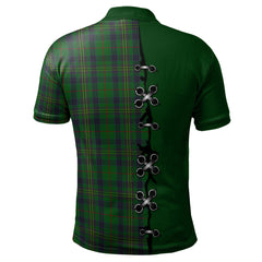 Kennedy Tartan Polo Shirt - Lion Rampant And Celtic Thistle Style