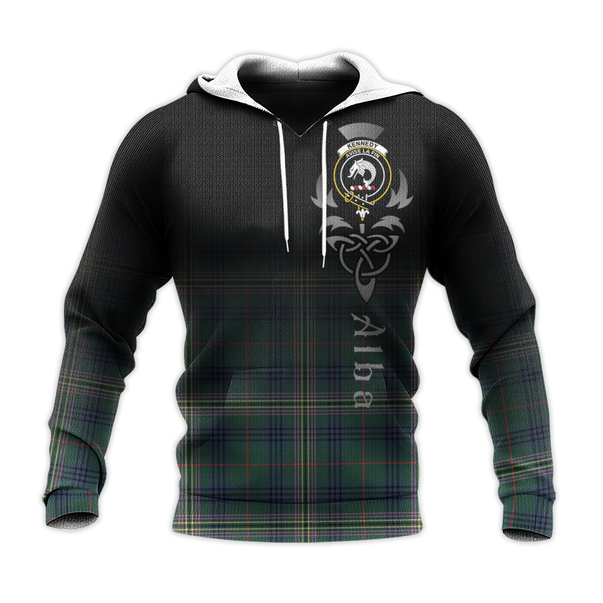 Kennedy Modern Tartan Hoodie - Alba Celtic Style