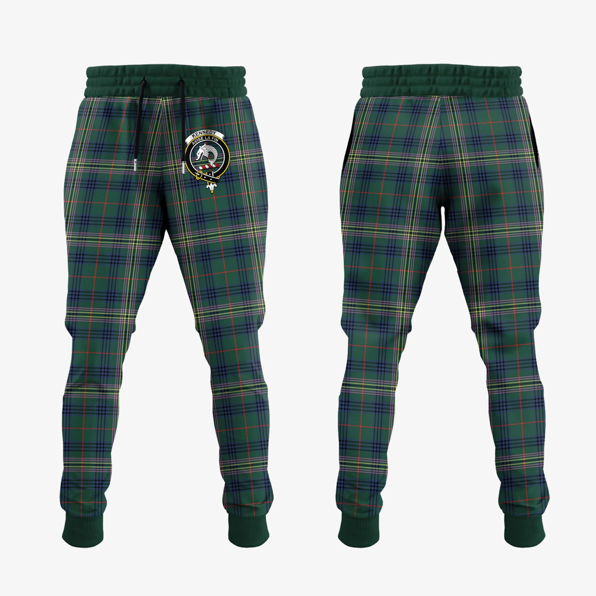 Kennedy Modern Tartan Crest Jogger Sweatpants