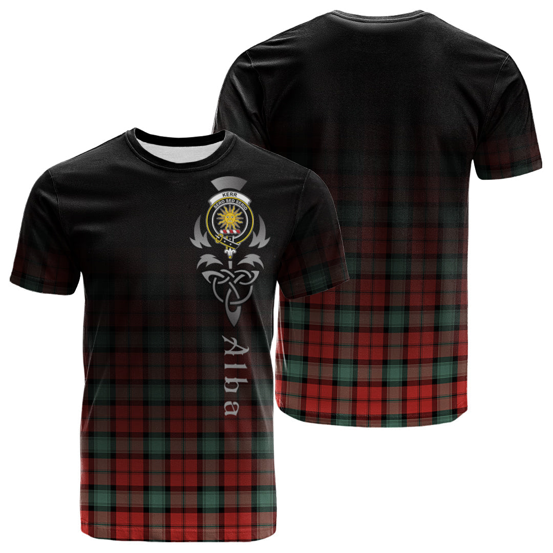 Kerr Ancient Tartan Crest T-shirt - Alba Celtic Style