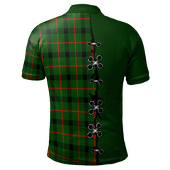 Kincaid Modern Tartan Polo Shirt - Lion Rampant And Celtic Thistle Style