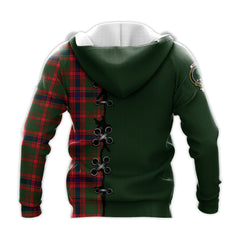 Kinninmont Tartan Hoodie - Lion Rampant And Celtic Thistle Style