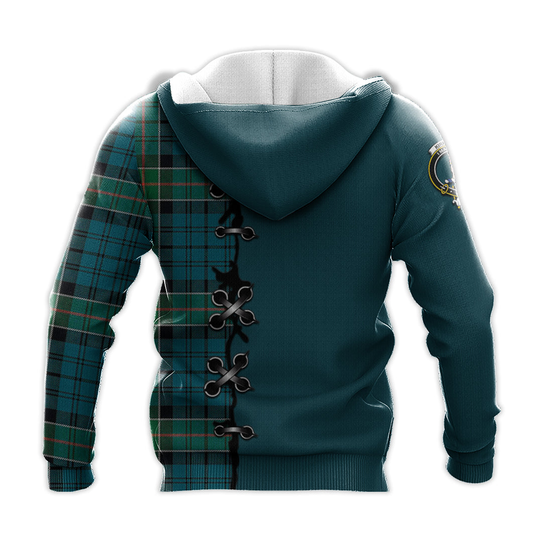 Kirkpatrick Tartan Hoodie - Lion Rampant And Celtic Thistle Style