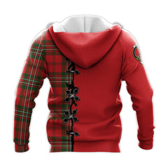 Langlands Tartan Hoodie - Lion Rampant And Celtic Thistle Style