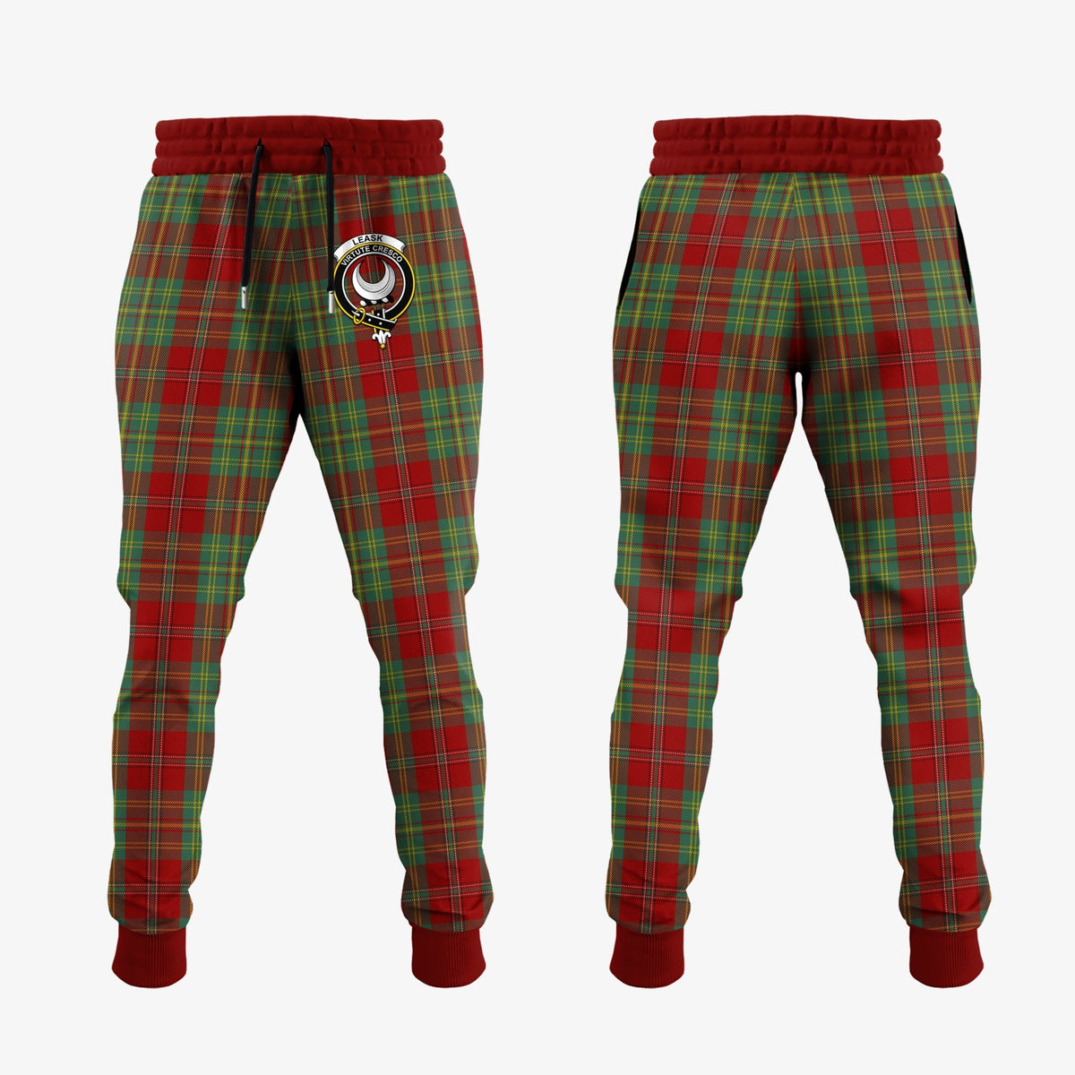 Leask Tartan Crest Jogger Sweatpants