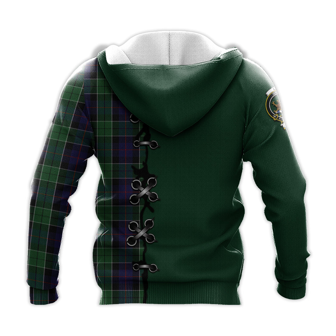 Leslie Hunting Tartan Hoodie - Lion Rampant And Celtic Thistle Style