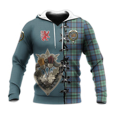 Leslie Hunting Ancient Tartan Hoodie - Lion Rampant And Celtic Thistle Style